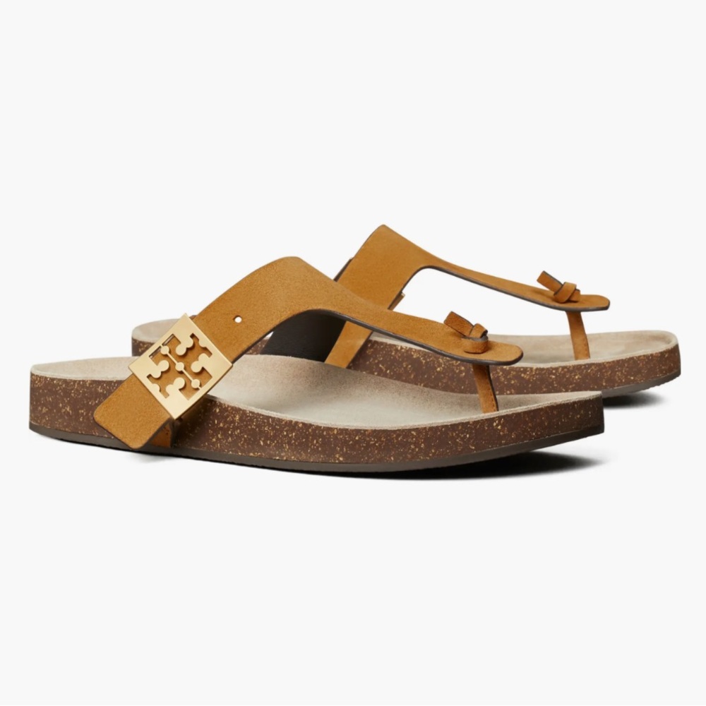 Tory Burch Mellow Thong Sandal in Rhum / Avila Size 6